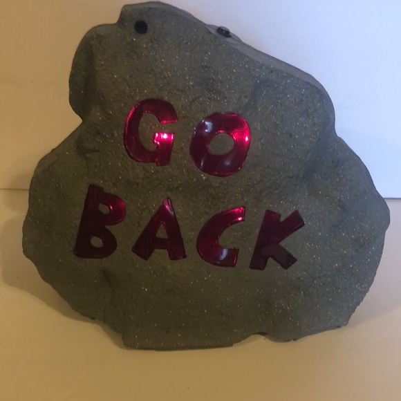Gemmy GO BACK Haunted Rock Lights & Sounds RETIRED Stone Halloween WORKS GREAT! - Picture 6 of 7